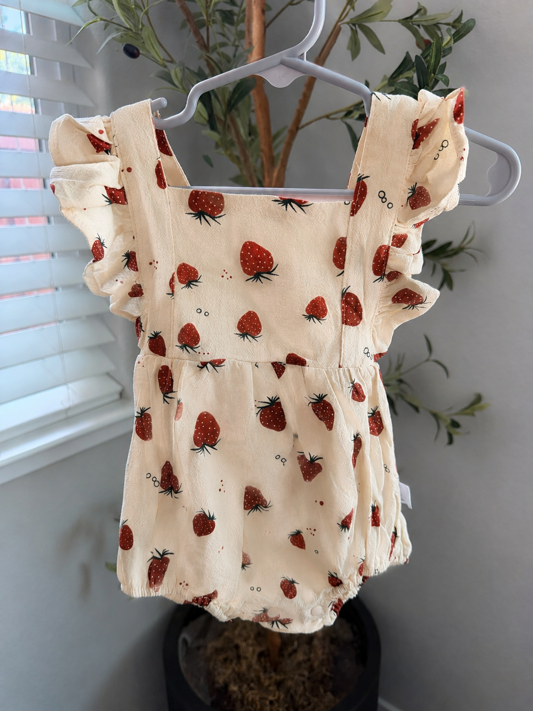 Strawberry Ruffle Romper